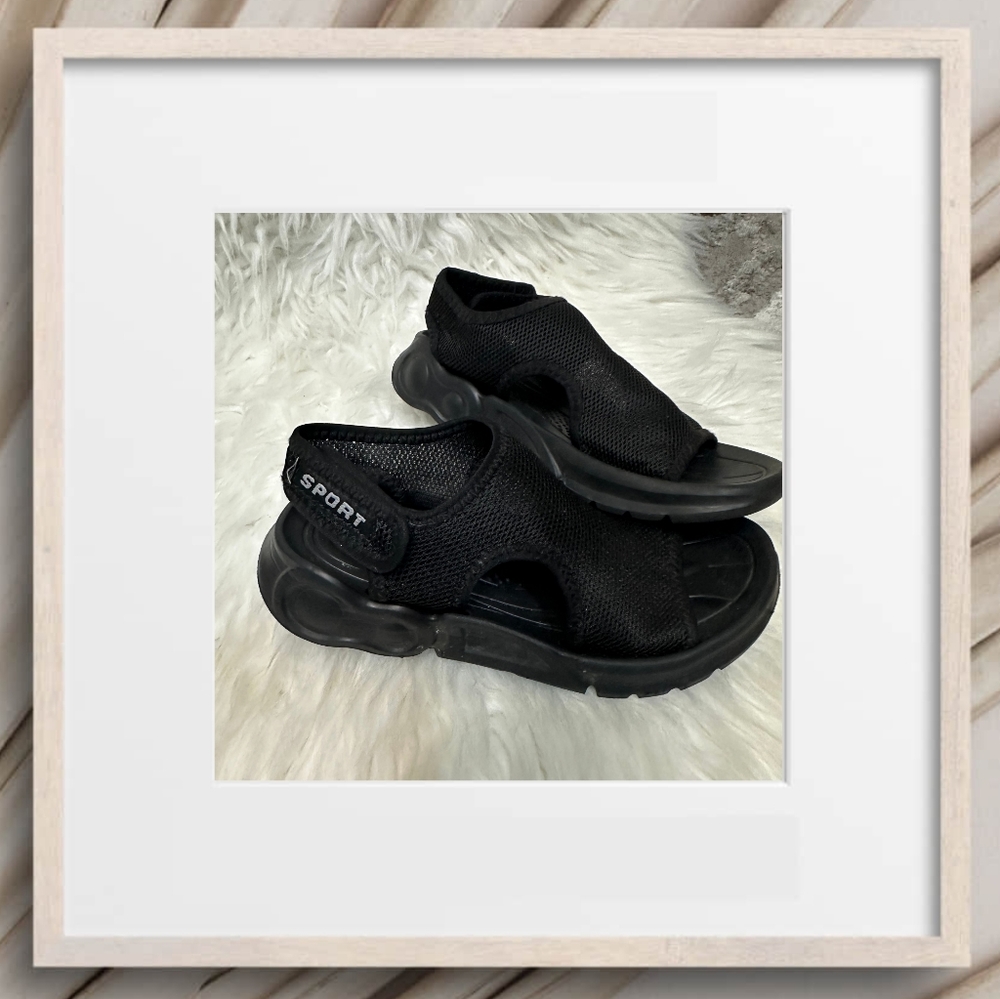 Black Sandals Girls Summer Shoes Size: 31